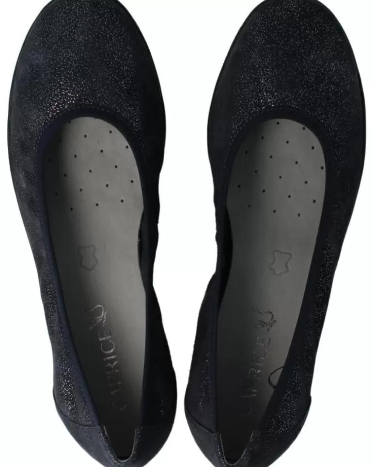 CAPRICE Bailarinas De Mujer Bailarinas Comfort En Piel Metalizada 813Ocean Sparkle Hot