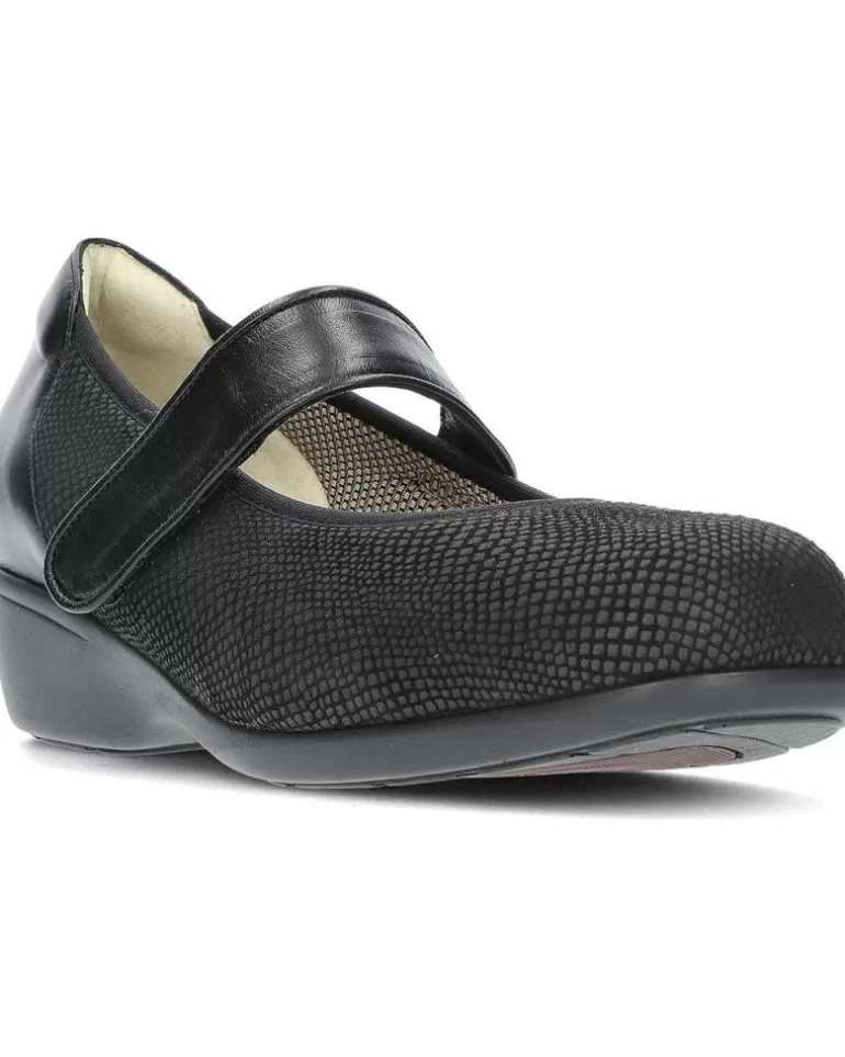 CLEMENT SALUS Bailarinas De Mujer Mercedita Horma Extra Ancha 442156 Nevada Black Flash Sale