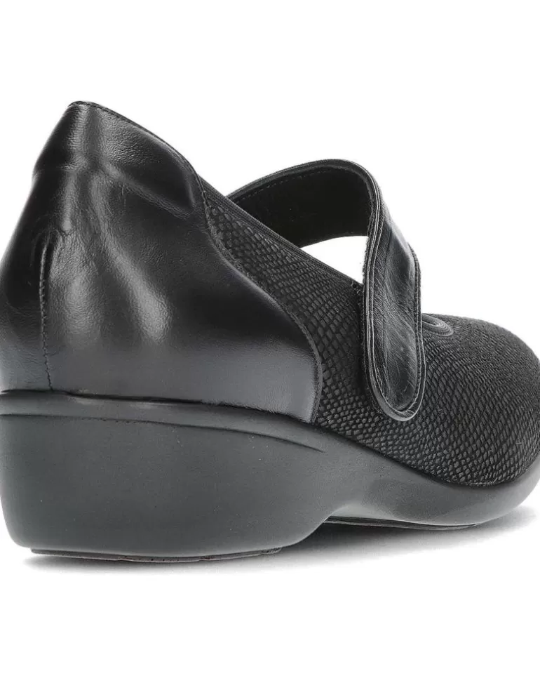 CLEMENT SALUS Bailarinas De Mujer Mercedita Horma Extra Ancha 442156 Nevada Black Flash Sale