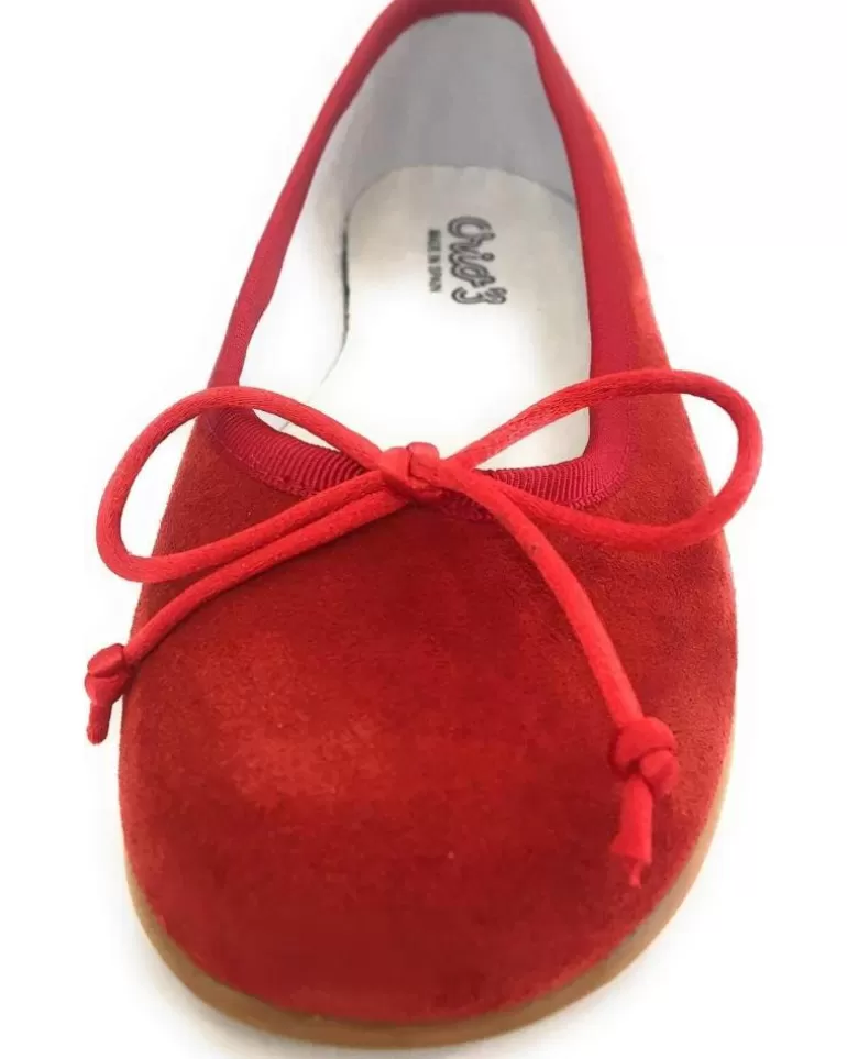 CRIOS Bailarinas De Niña 49-166 Bailarina Serraje Rojo Best Sale