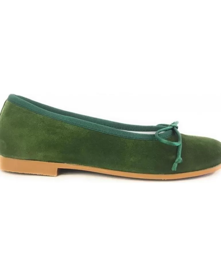 CRIOS Bailarinas De Niña 49-166 Bailarina Serraje Verde Cheap