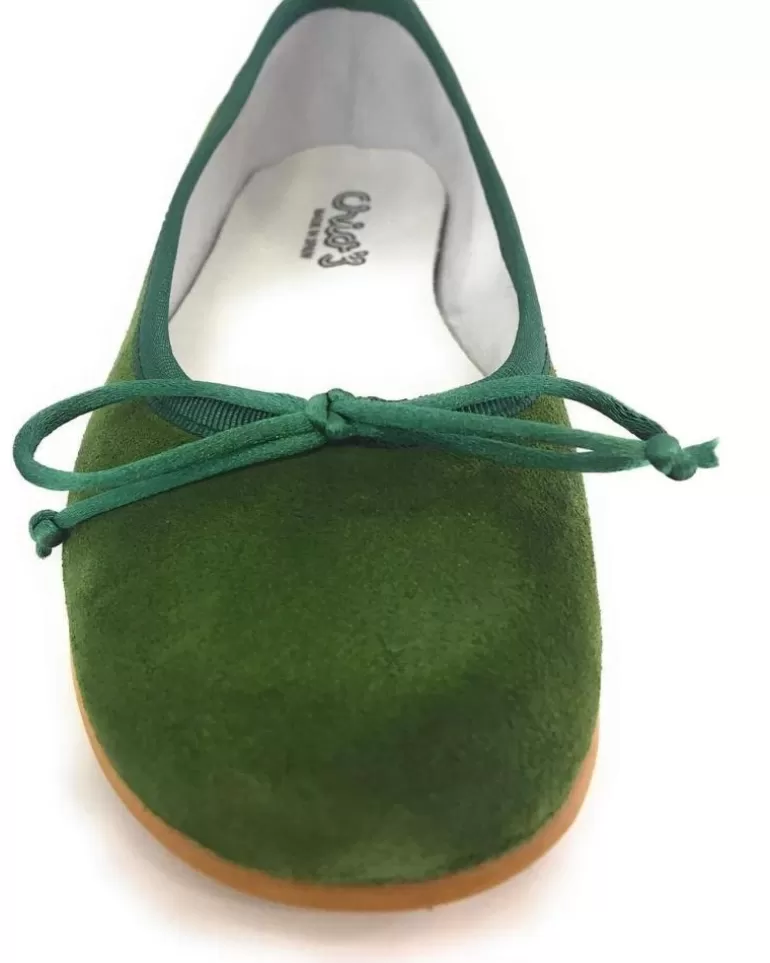 CRIOS Bailarinas De Niña 49-166 Bailarina Serraje Verde Cheap