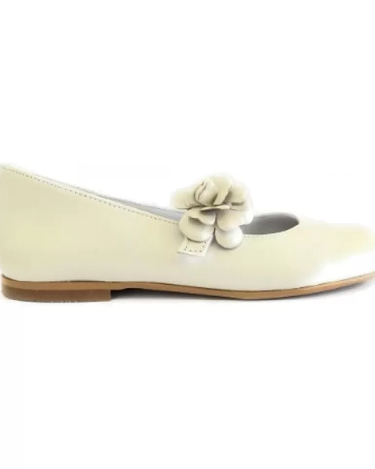 OTRAS MARCAS Bailarinas De Niña V-166-2 Comunion Flor Beige Fashion