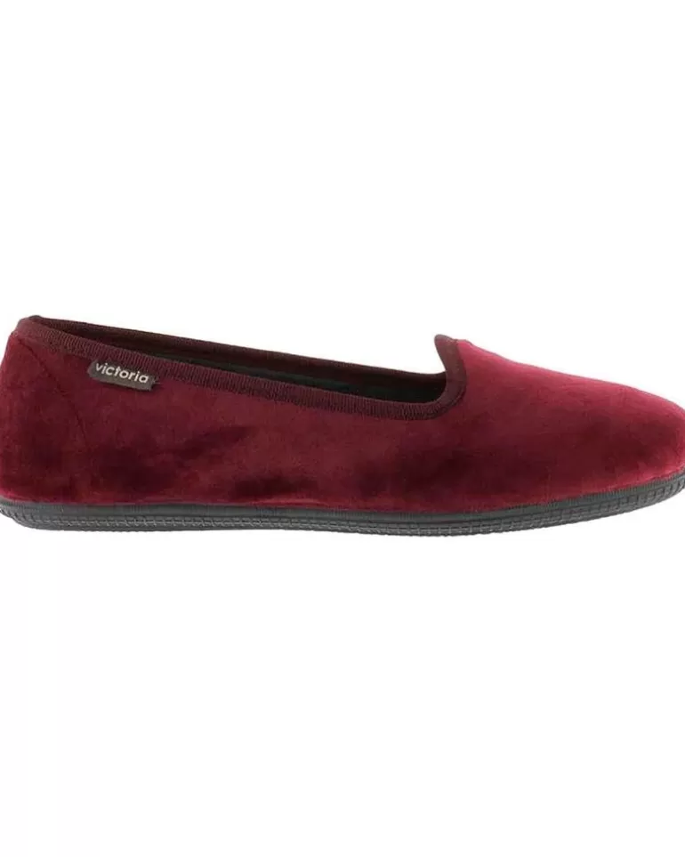 VICTORIA Bailarinas De Mujer Bailarina Oda Terciopelo 1049114 Slippers Burdeos Hot