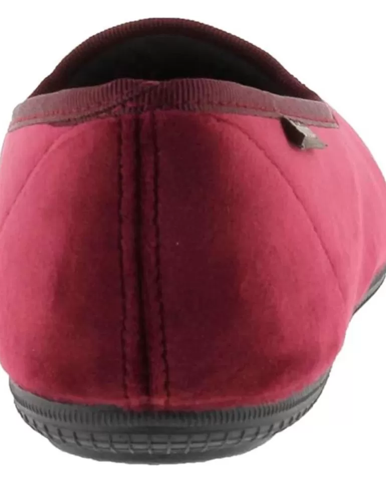 VICTORIA Bailarinas De Mujer Bailarina Oda Terciopelo 1049114 Slippers Burdeos Hot