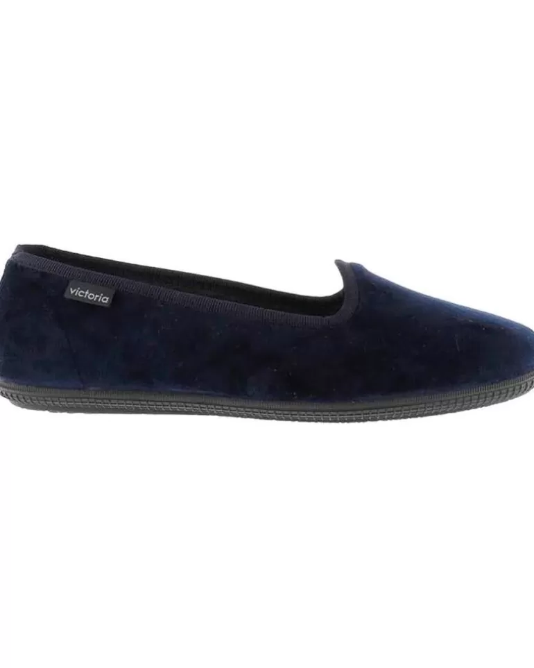 VICTORIA Bailarinas De Mujer Bailarina Oda Terciopelo 1049114 Slippers Marino Store