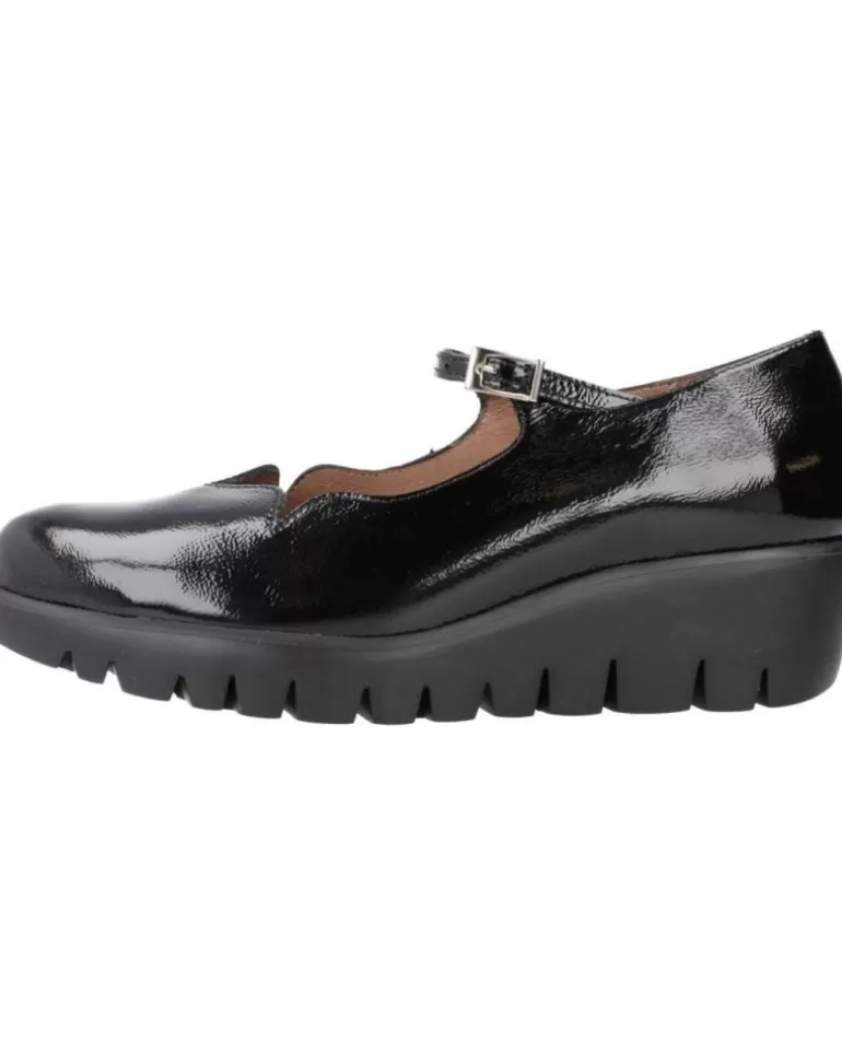 WONDERS Bailarinas De Mujer Lack Negro New