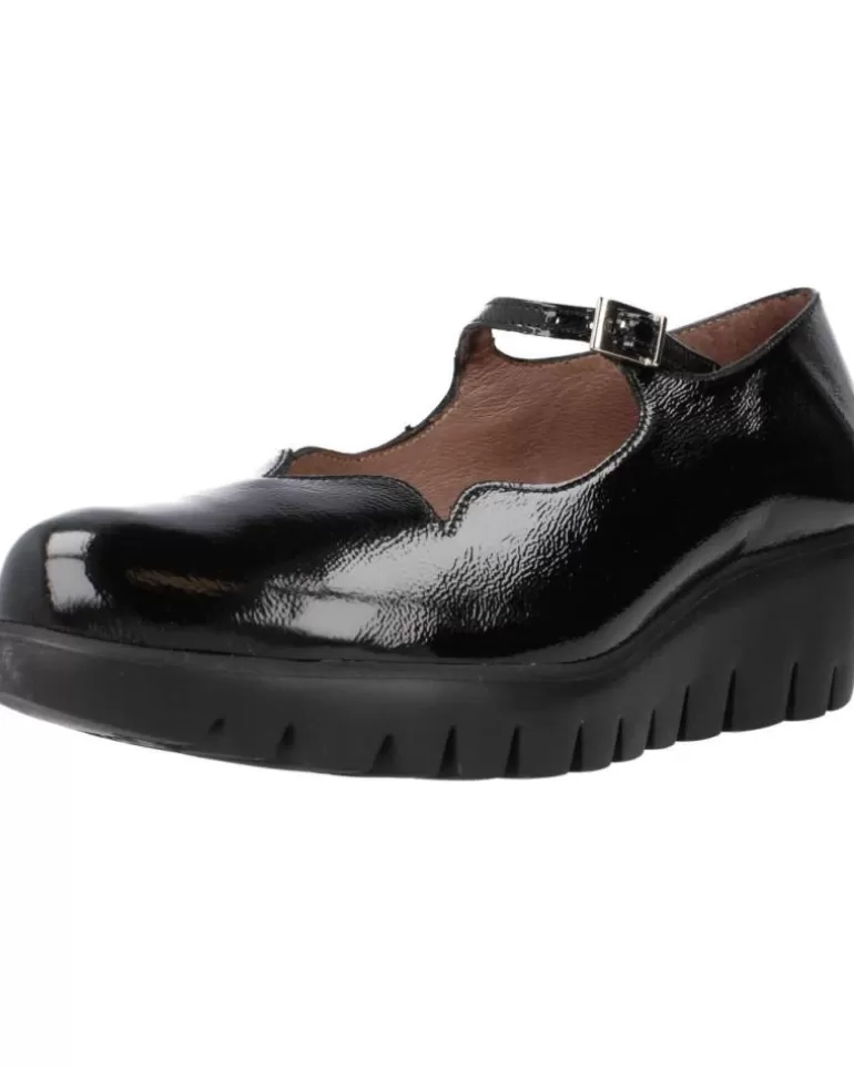 WONDERS Bailarinas De Mujer Lack Negro New