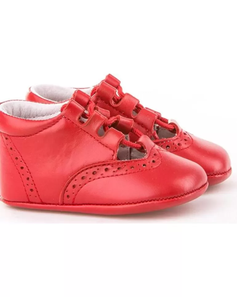 ANGELITOS Bebé De Niña Y Niño Zapato Patuco Piel 256 Rojo Hot