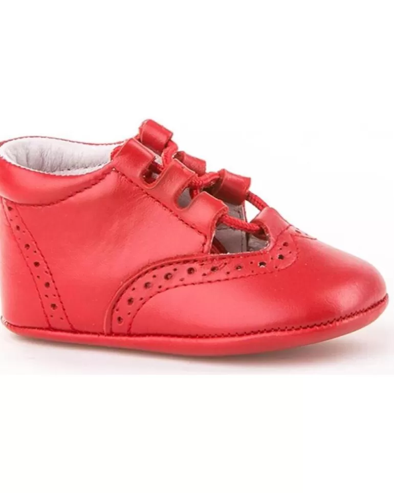 ANGELITOS Bebé De Niña Y Niño Zapato Patuco Piel 256 Rojo Hot