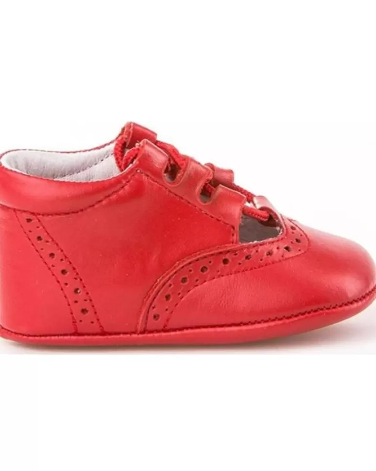 ANGELITOS Bebé De Niña Y Niño Zapato Patuco Piel 256 Rojo Hot