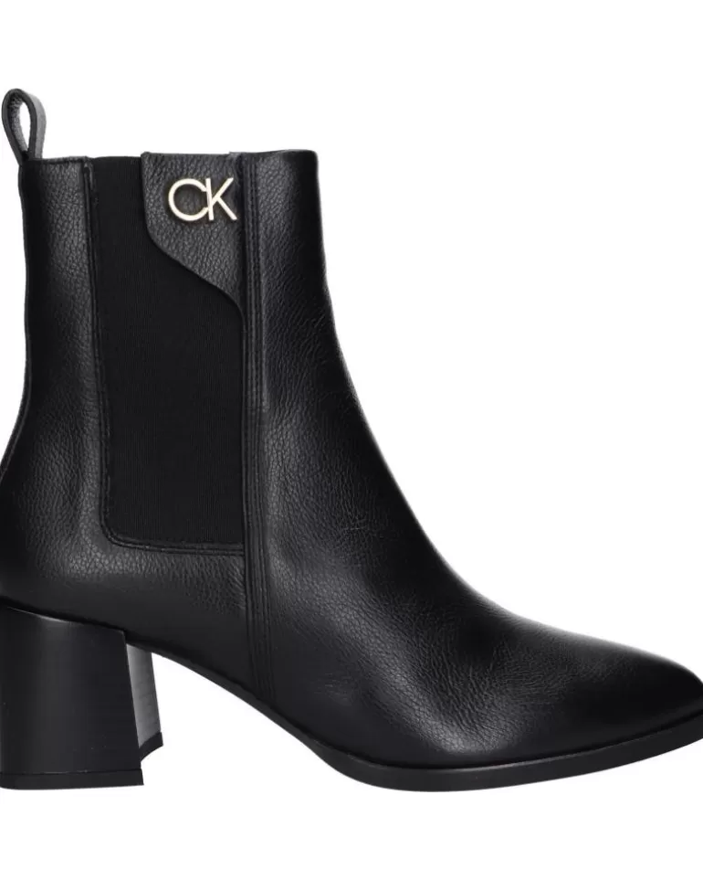 CALVIN KLEIN Botas De Mujer Hw0Hw01814 Almond Chelsea Boot Beh Ck Black Cheap
