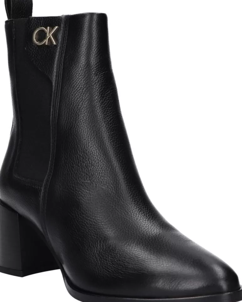 CALVIN KLEIN Botas De Mujer Hw0Hw01814 Almond Chelsea Boot Beh Ck Black Cheap