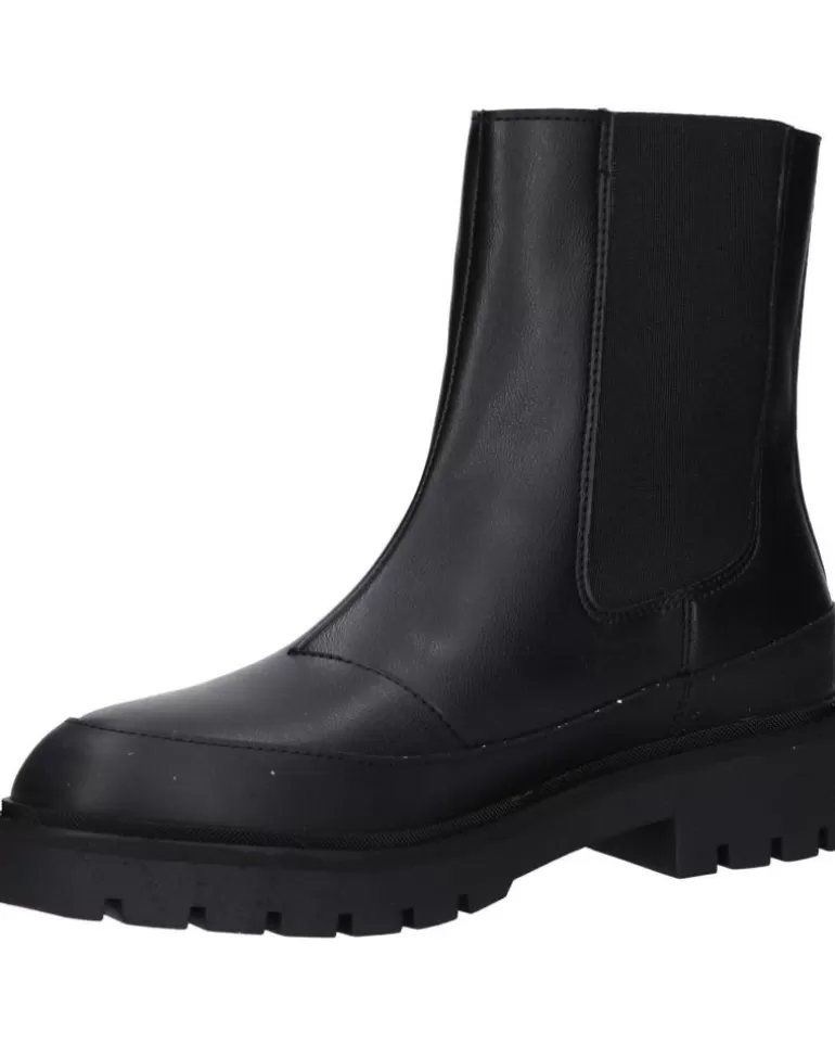 CALVIN KLEIN Botas De Mujer Yw0Yw01254 Combat Mid Chelsea Boot 0Gt Triple Black Cheap