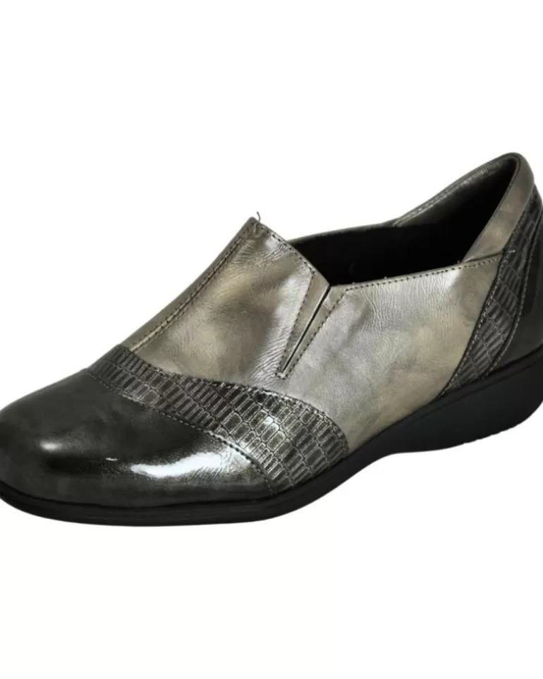 D`CUTILLAS Botas De Mujer Doctor Cutillas - Mocasin Con Cuña Para Mujer Horma Comoda Antracita Best Sale