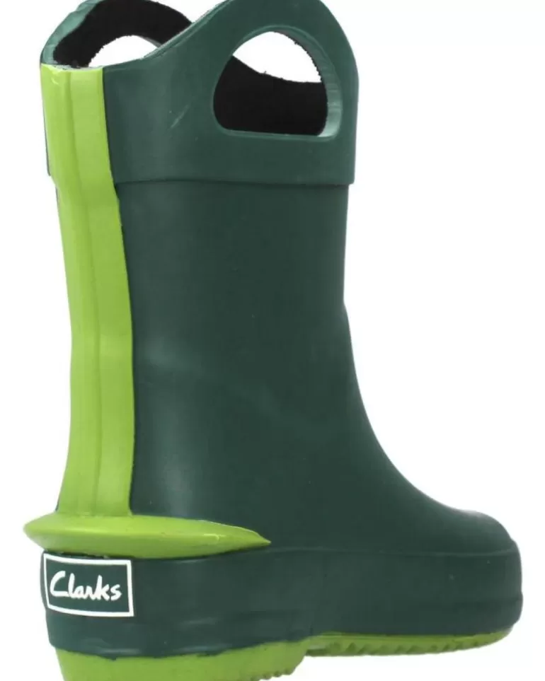 CLARKS Botas De Agua De Niña Y Niño Tarri Dash T Verde Sale