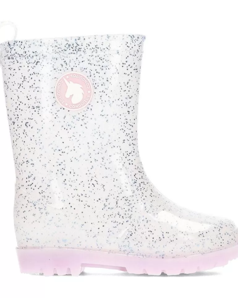 CONGUITOS Botas De Agua De Niña Botas De Agua Con Luz Glitter 110011 Pinkglitter Flash Sale