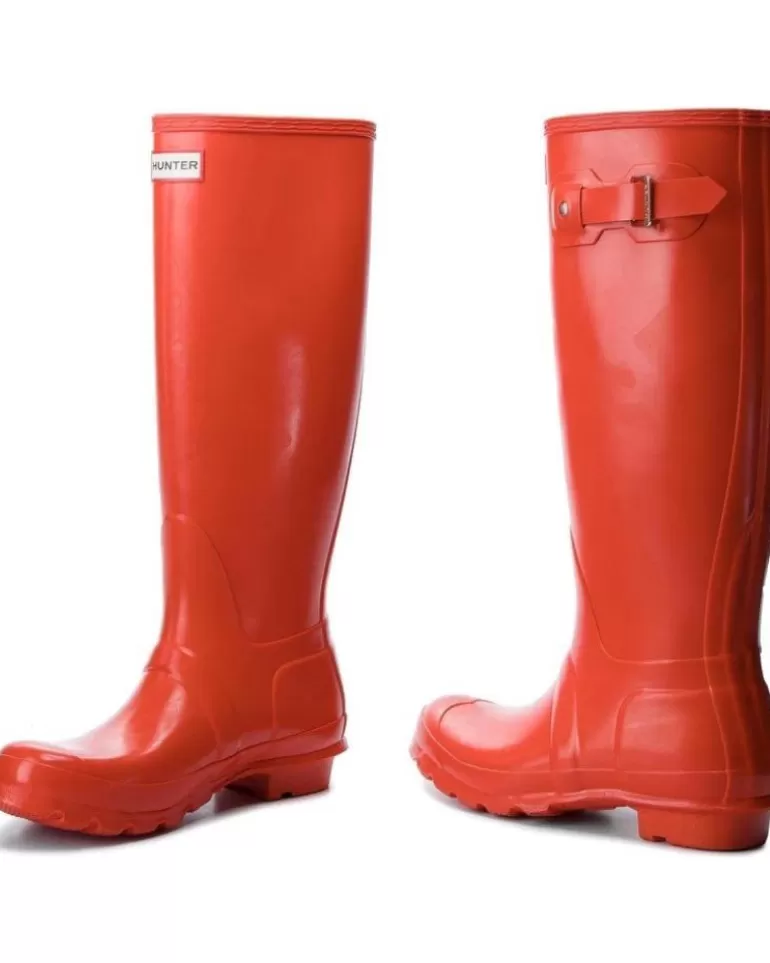 HUNTER Botas De Agua De Mujer Wft2000Rma Original Tall Rojo Cheap