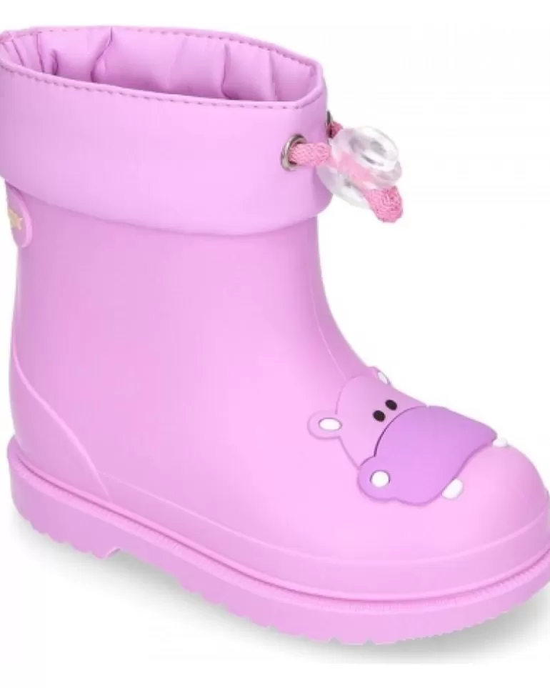 IGOR Botas De Agua De Niña Bota Agua Hipopotamo Malva Store