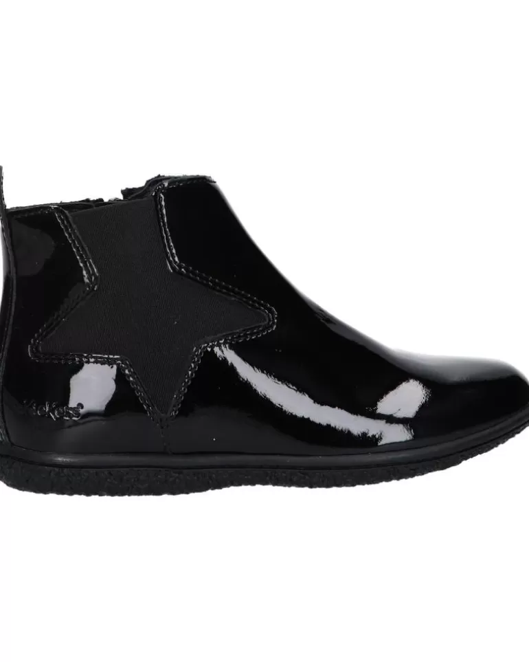KICKERS Botas De Mujer Y Niña 508748-30 Vermillon 83 Noir Vernis New