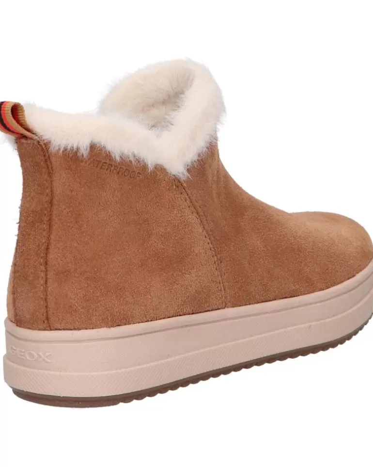 GEOX Botas De Mujer Y Niña J26Cvd 00022 J Rebecca Girl Wpf C6627 Whisky New