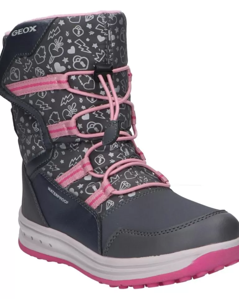 GEOX Botas De Niña J042Ua 0Bcmn J Roby Girl B Wpf C0952 Dk Grey-Pink Best