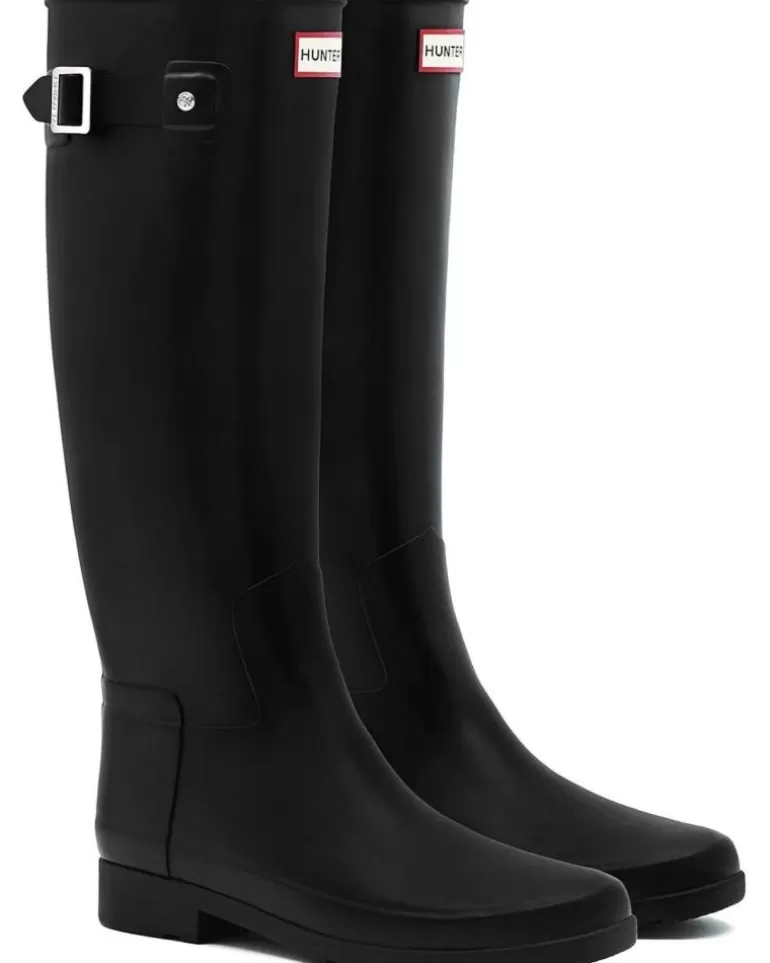 HUNTER Botas De Mujer Botas Tal Orig Refined Black New