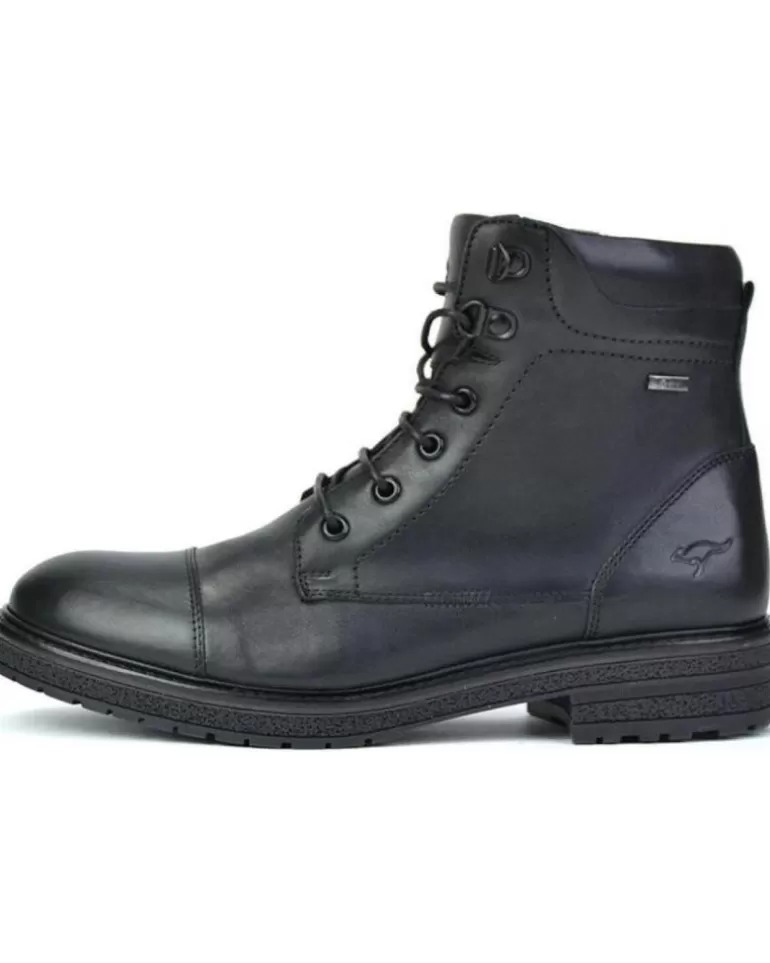 KANGAROOS Botas De Hombre Botin Caballero Piel Negropiel Negro New