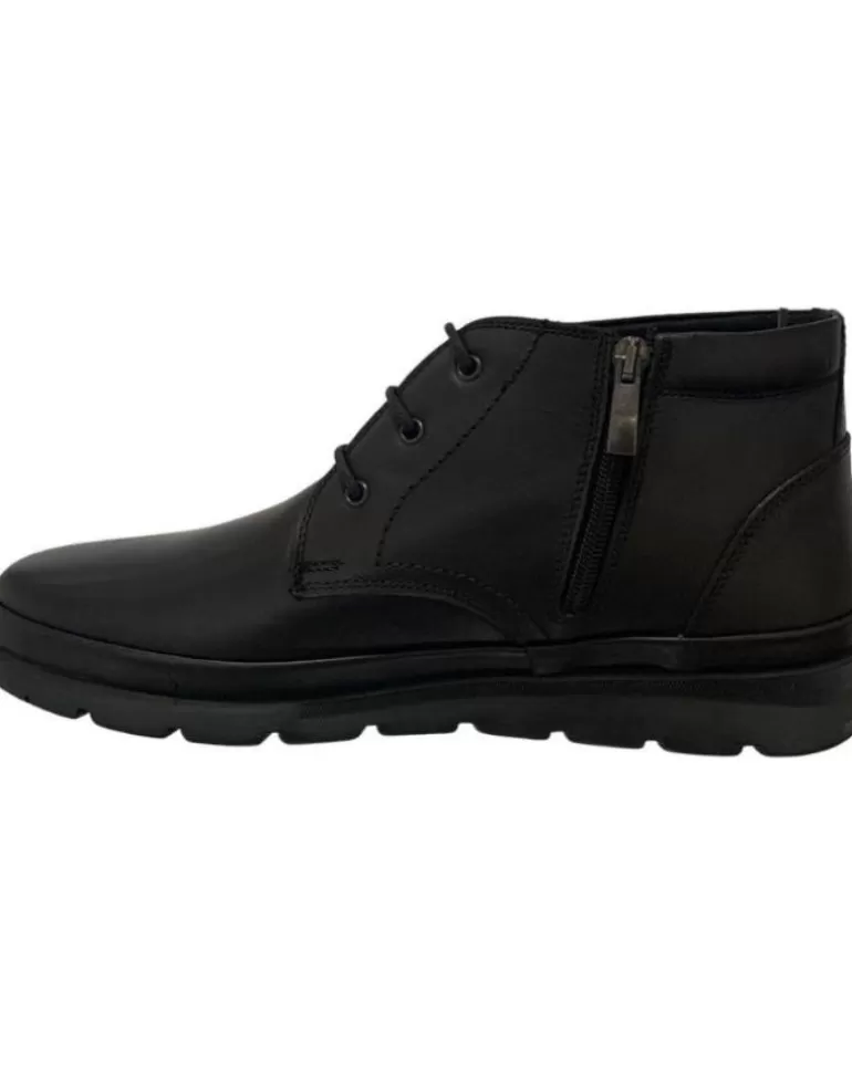 MANLISA Botas De Hombre Botn Piel Chico Negro Fashion