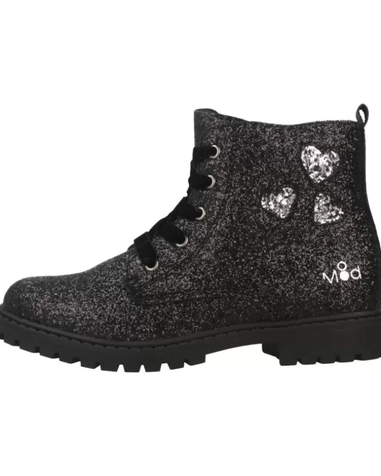 MOD8 Botas De Niña Synthe Glitter Negro Best Sale