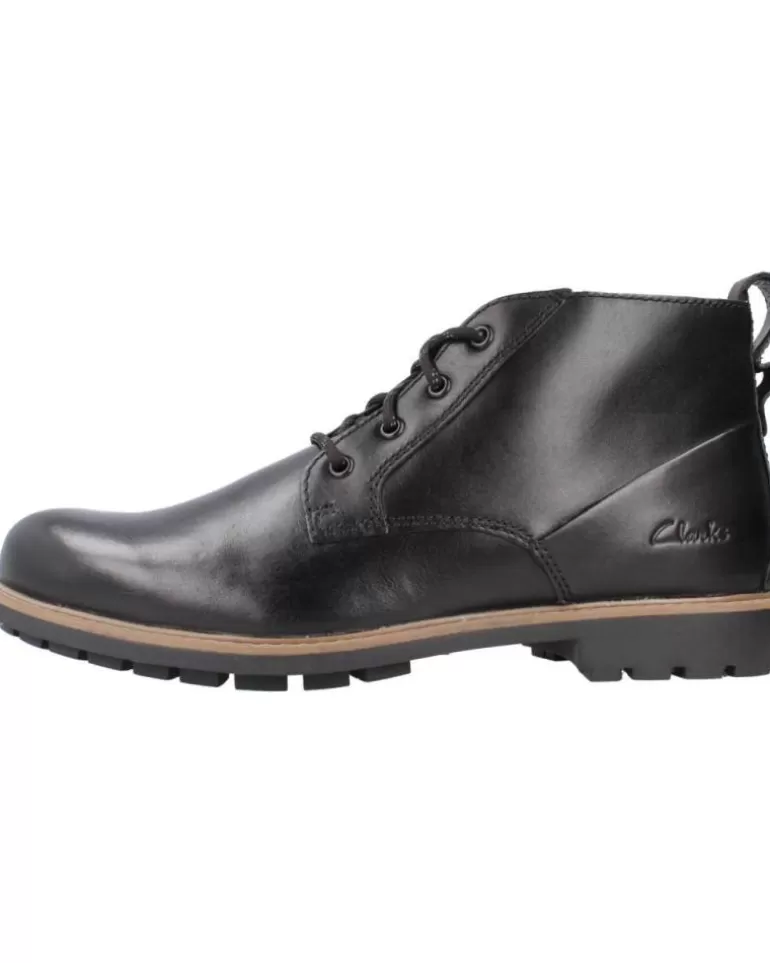 CLARKS Botines De Hombre Westcombe Mid Negro Clearance