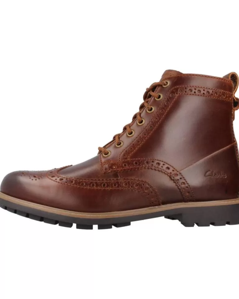 CLARKS Botines De Hombre Westcombelimit Marron Cheap