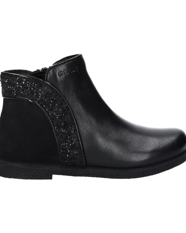 GEOX Botines De Mujer Y Niña J164Eb 04322 J Shawntel C9999 Black New