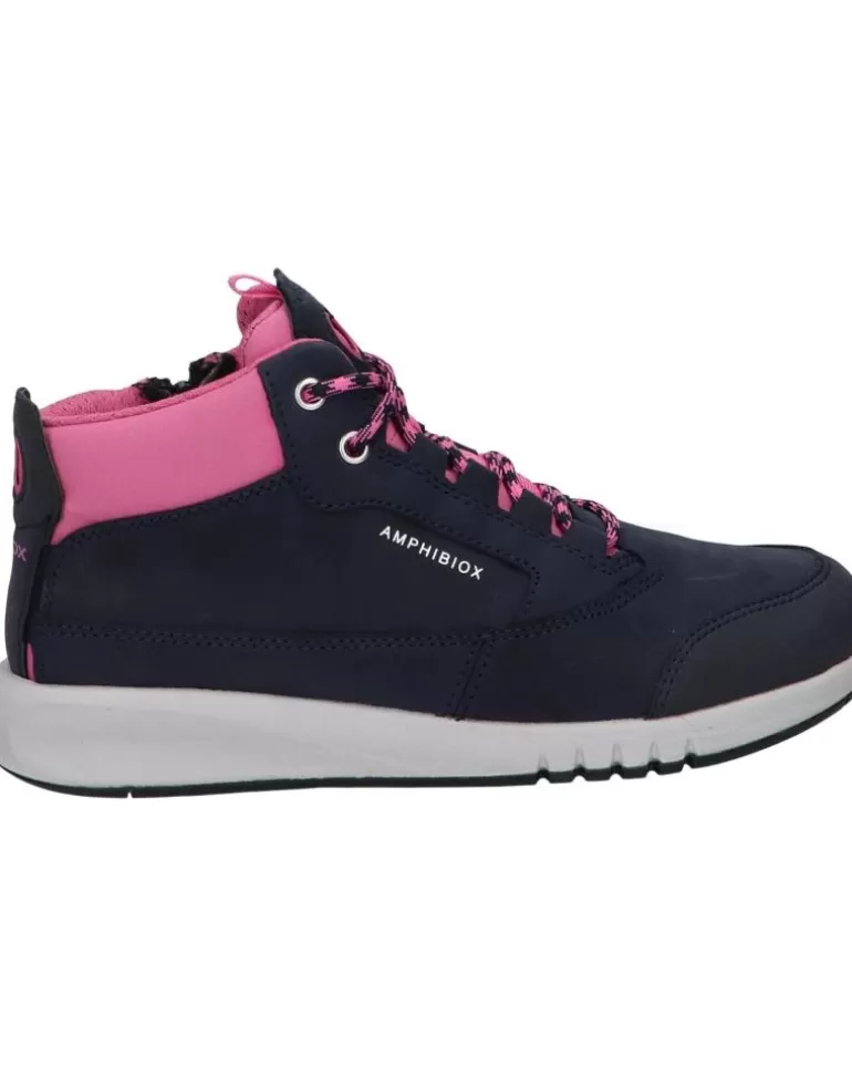 GEOX Botines De Mujer Y Niña J16Fla 0Cl11 J Aeranter Girl B Ab C4268 Navy-Fuchsia Outlet