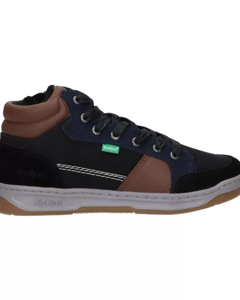 KICKERS Botines De Niño 910890-30 Kickosta 83 Noir Bleu Marro Fashion