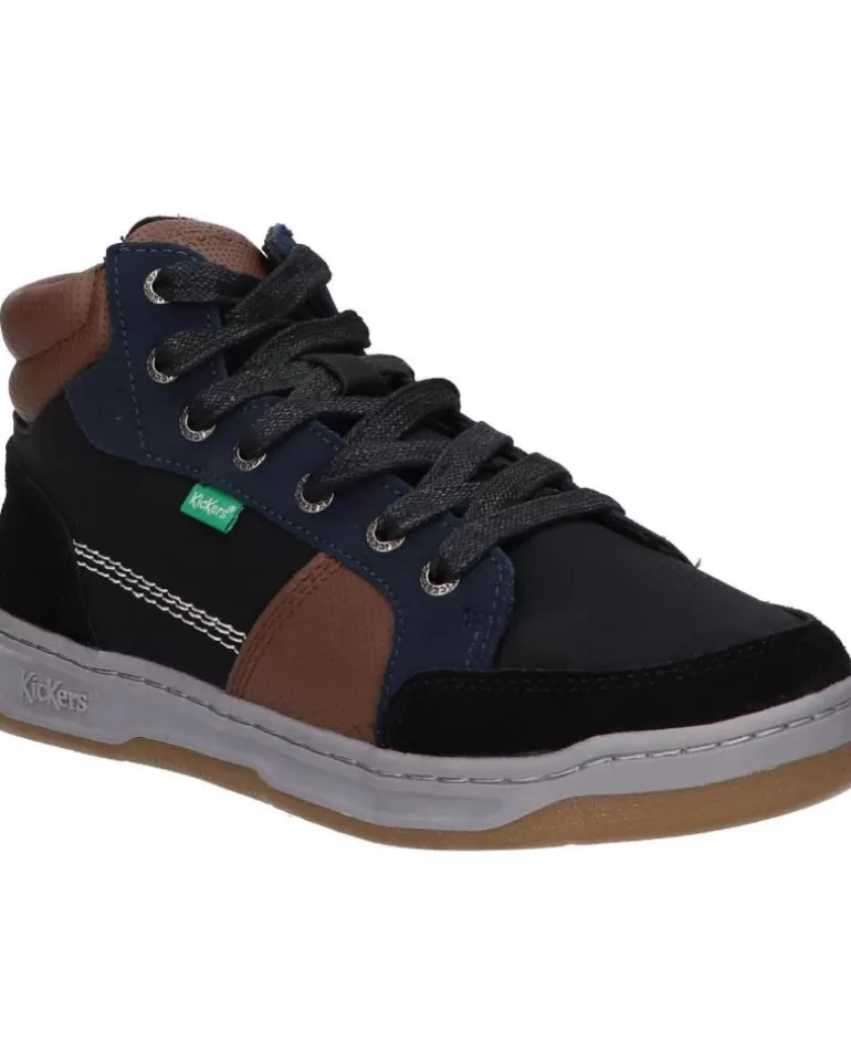 KICKERS Botines De Niño 910890-30 Kickosta 83 Noir Bleu Marro Fashion