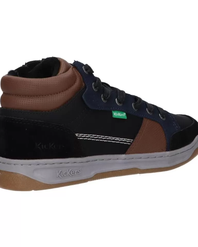 KICKERS Botines De Niño 910890-30 Kickosta 83 Noir Bleu Marro Fashion