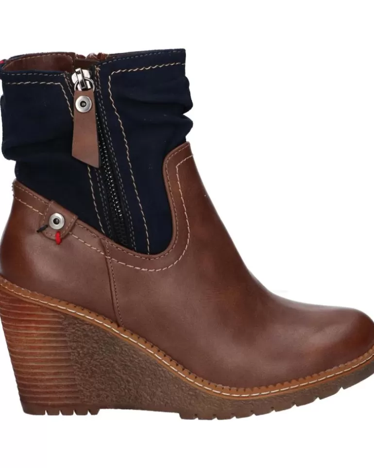 REFRESH Botines De Mujer 63995 Antelina Combinada Camel Flash Sale