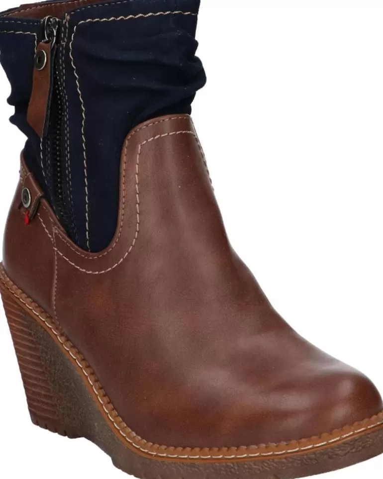 REFRESH Botines De Mujer 63995 Antelina Combinada Camel Flash Sale