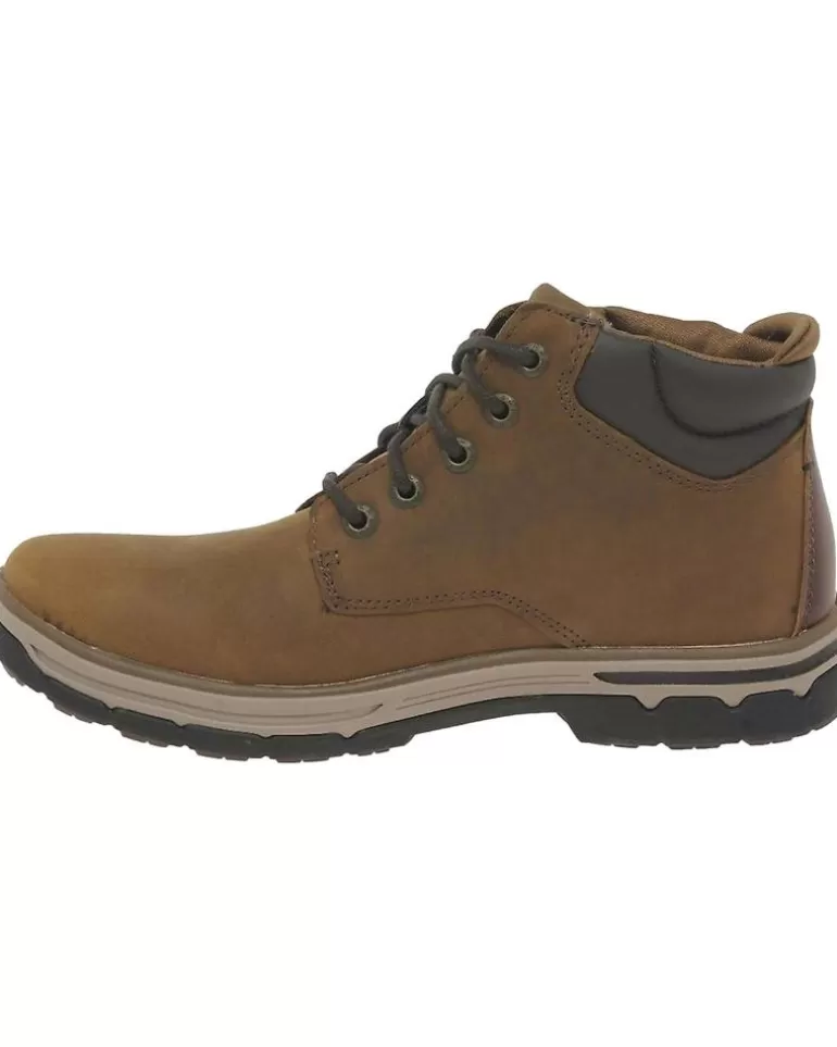 SKECHERS Botines De Hombre Botas Segment 2 0 Brogden Brown New