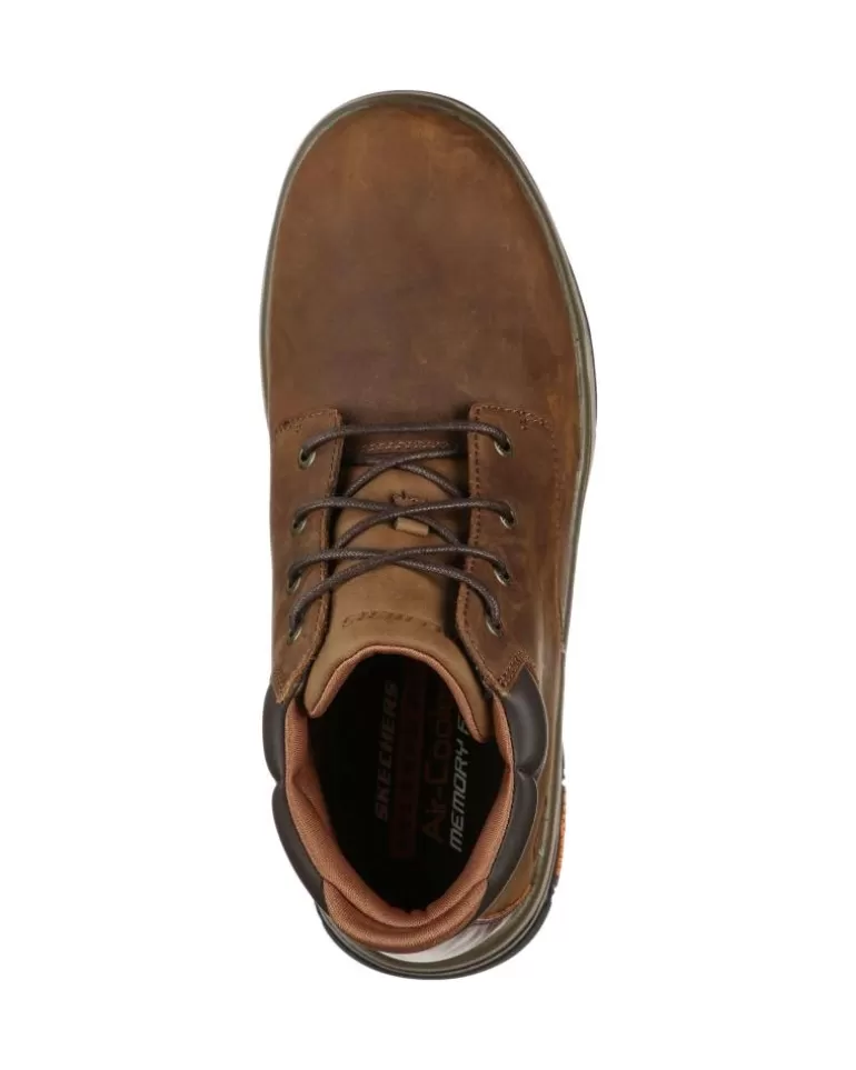 SKECHERS Botines De Hombre Botas Segment 2 0 Brogden Brown New