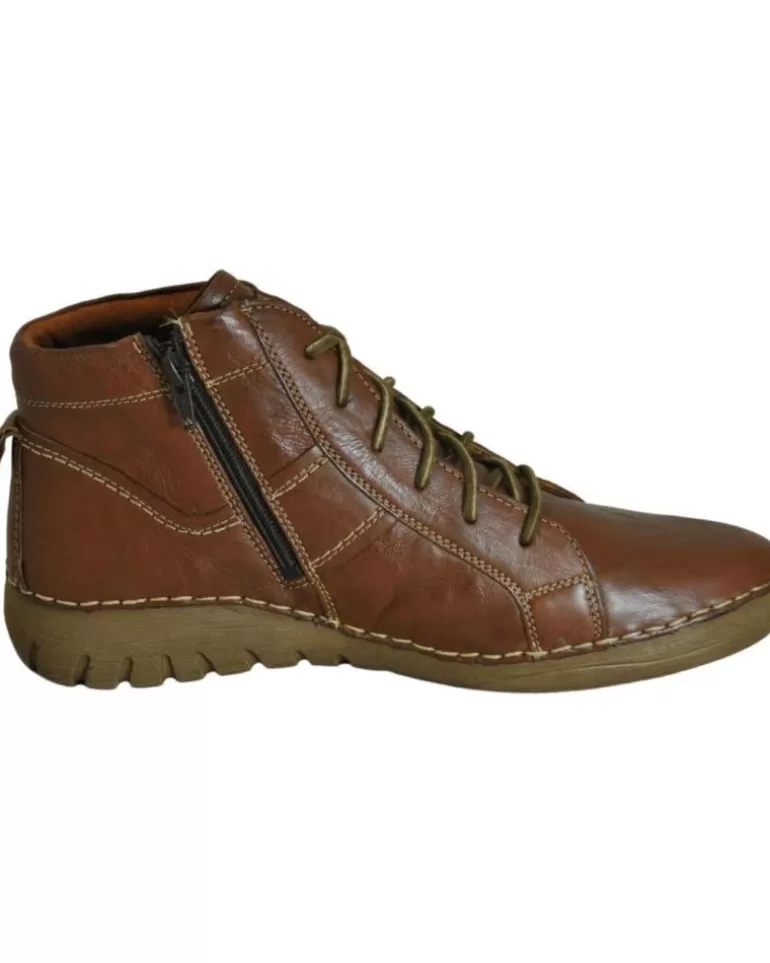 WESTLAND Botines De Mujer Josef Seibel 89201 Felicia 01 Botin Cordones De Piel Mujer Cognac-Kombi Cheap