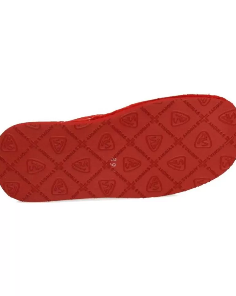ANDINAS Calzado De Casa De Hombre Y Niño 923-20 Rojo Best Sale