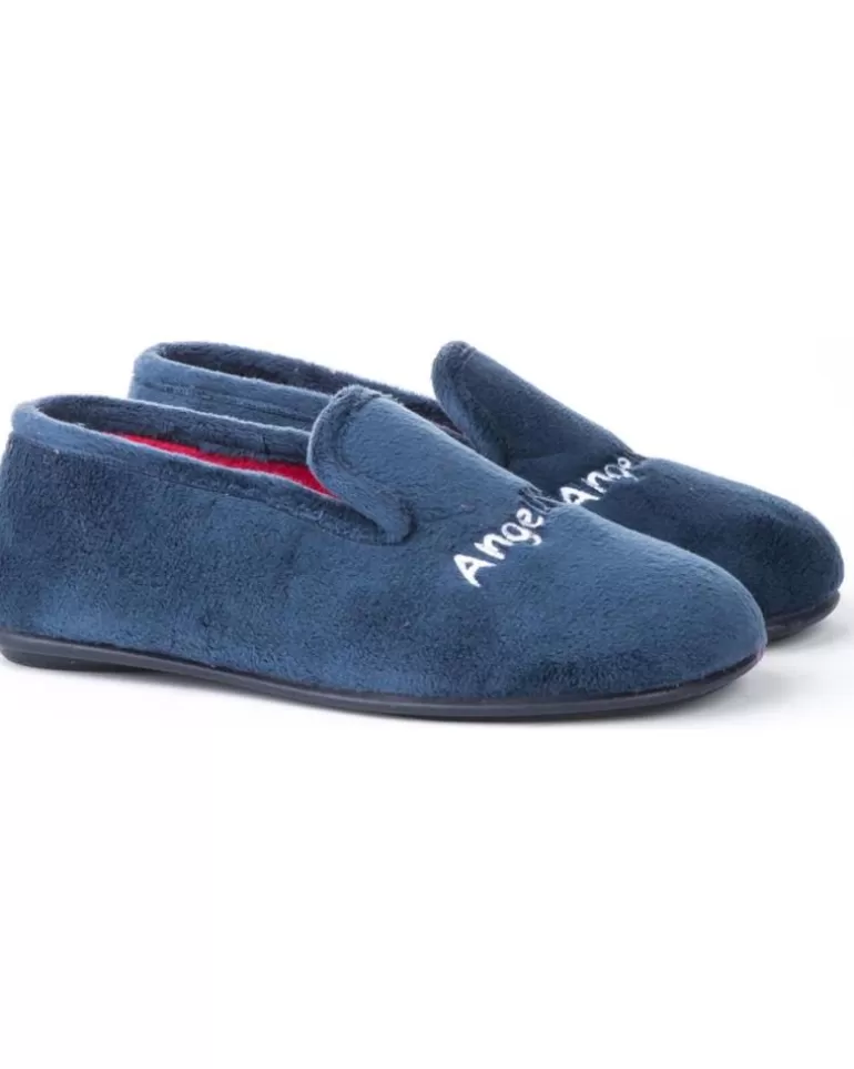 ANGELITOS Calzado De Casa De Mujer Y Niña Pantufla Clasica 133 Marino New