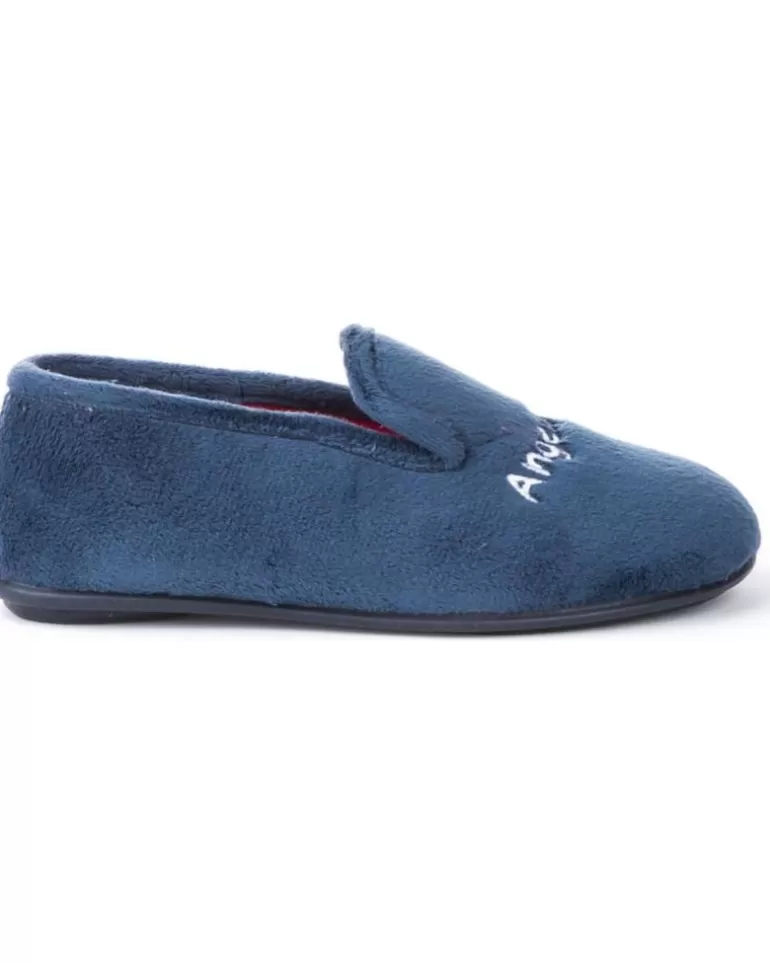 ANGELITOS Calzado De Casa De Mujer Y Niña Pantufla Clasica 133 Marino New