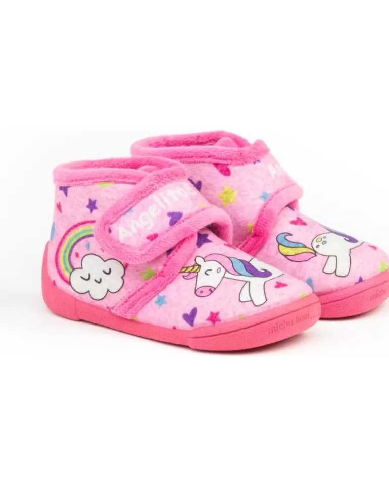 ANGELITOS Calzado De Casa De Niña Pantufla Infantil Unicornio 138 Rosa Shop