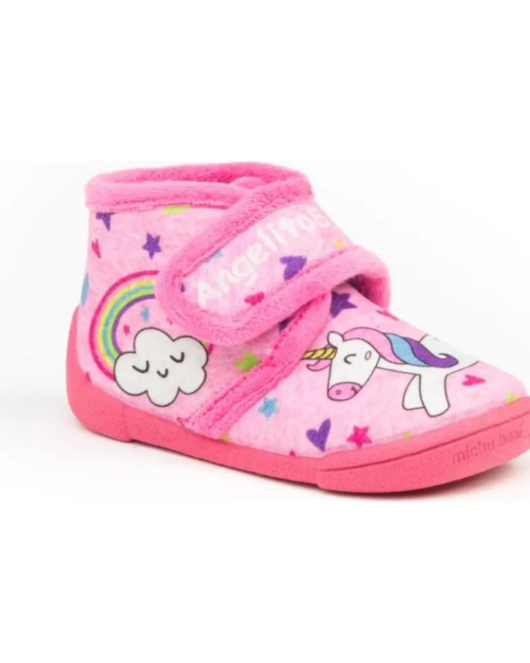 ANGELITOS Calzado De Casa De Niña Pantufla Infantil Unicornio 138 Rosa Shop