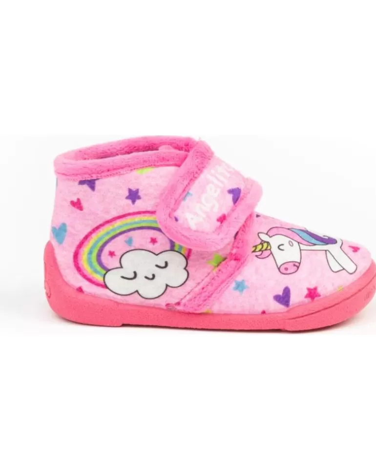 ANGELITOS Calzado De Casa De Niña Pantufla Infantil Unicornio 138 Rosa Shop