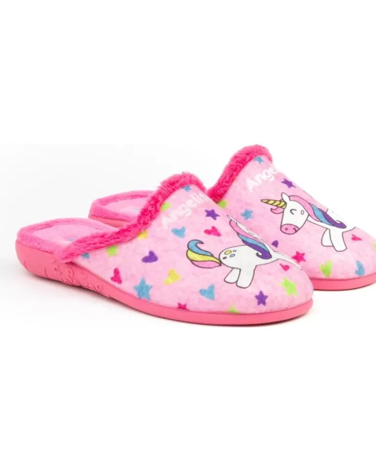 ANGELITOS Calzado De Casa De Niña Pantufla Unicornio 134 Rosa Discount