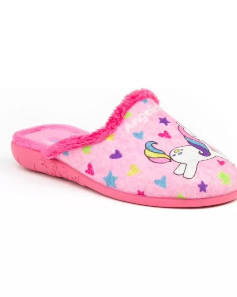ANGELITOS Calzado De Casa De Niña Pantufla Unicornio 134 Rosa Discount